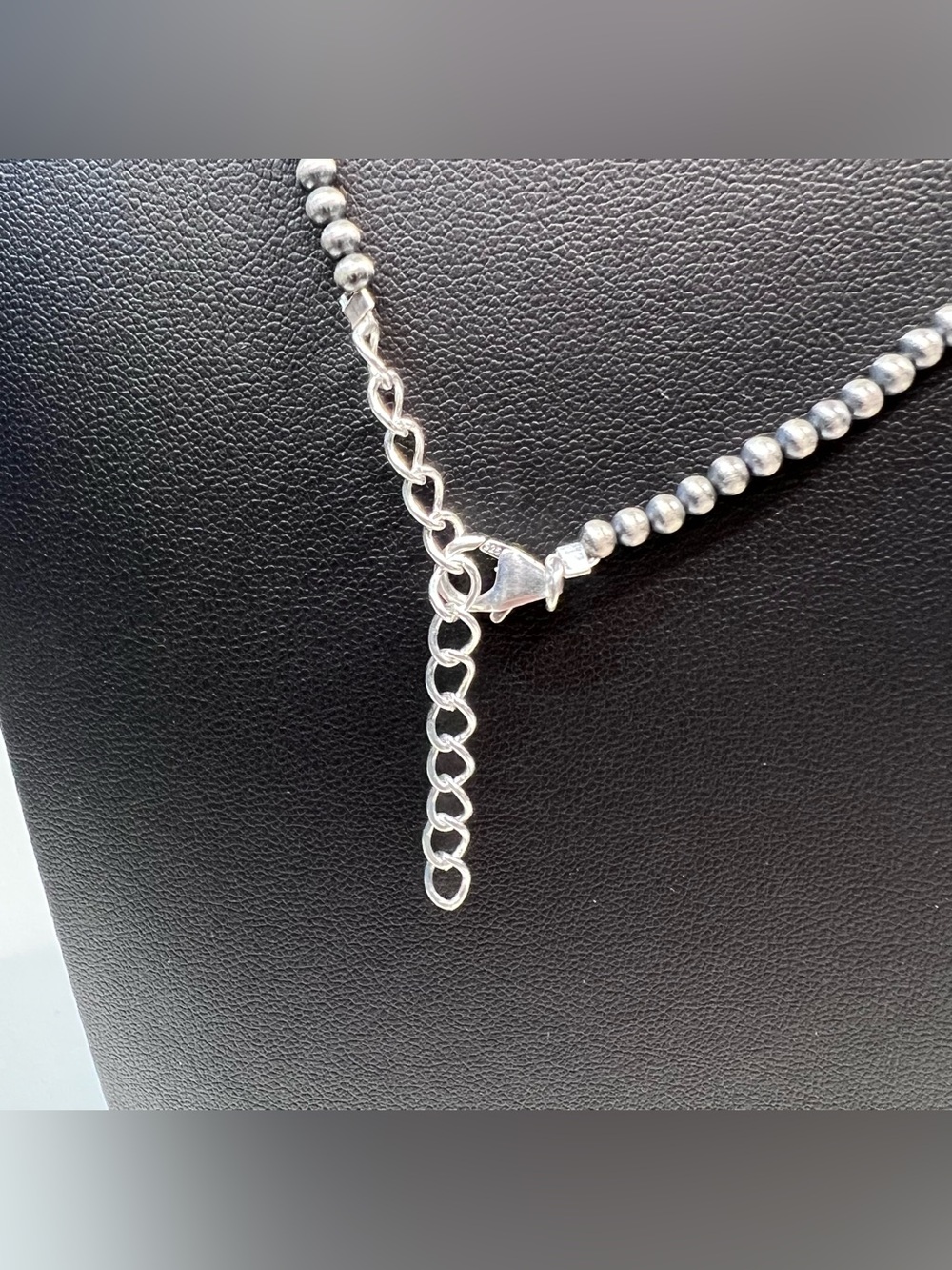 Sterling Silver Navajo Pearl (Desert Pearls) Necklace - Picture 4 of 8
